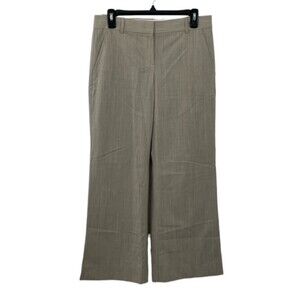 Theory Adelson Tailored Beige Wool Blend Wide Flare Leg Trouser Pants Size 4‎